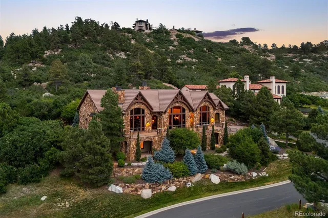 a view of city and mountain