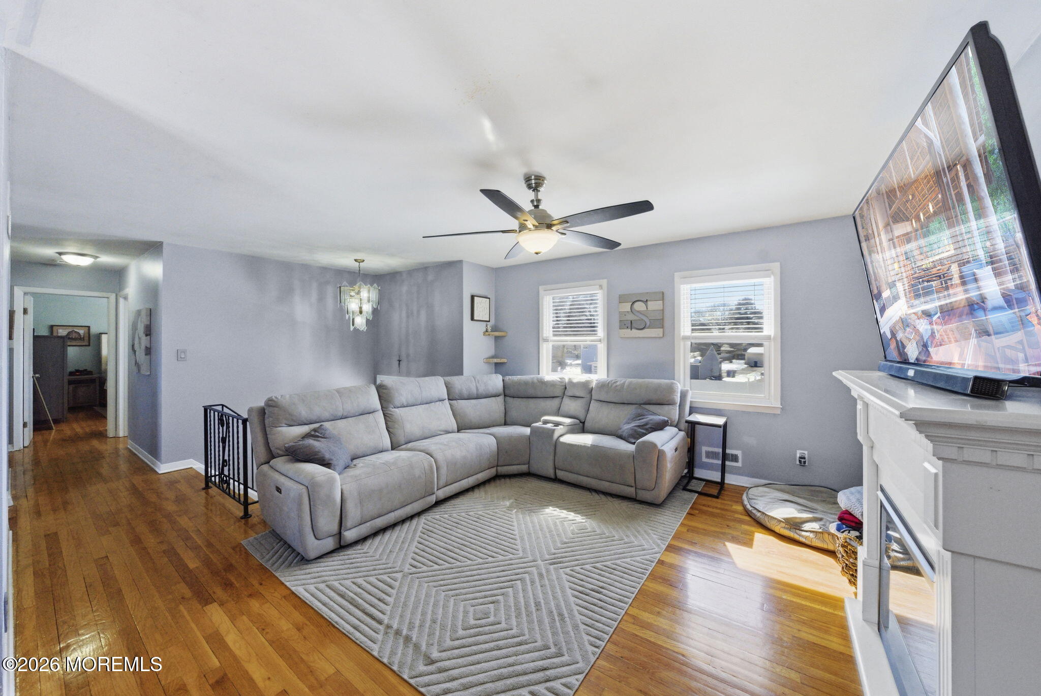1427 Seminole Road North Brunswick, NJ 08902 - Photo 10 of 45 a living room with furniture and a fireplace