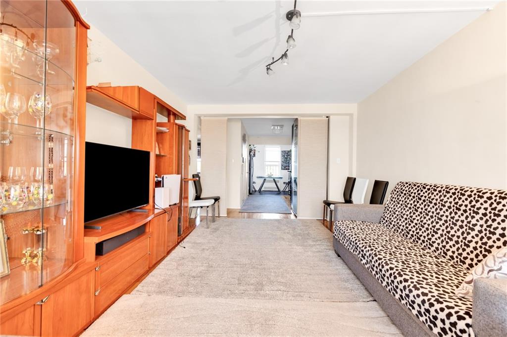 2155 82nd Street, Unit 5D Brooklyn, NY 11214 - Photo 12 of 19 a living room with furniture and a flat screen tv