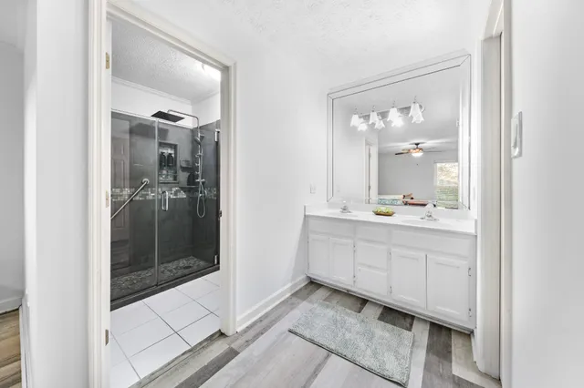 a view of a lake with houses