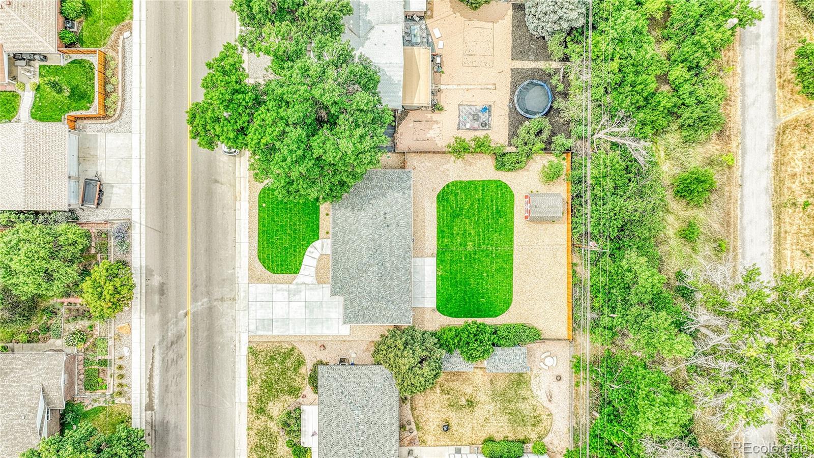 215 East Panama Drive Centennial, CO 80121 - Photo 48 of 50 an aerial view of a house with a swimming pool