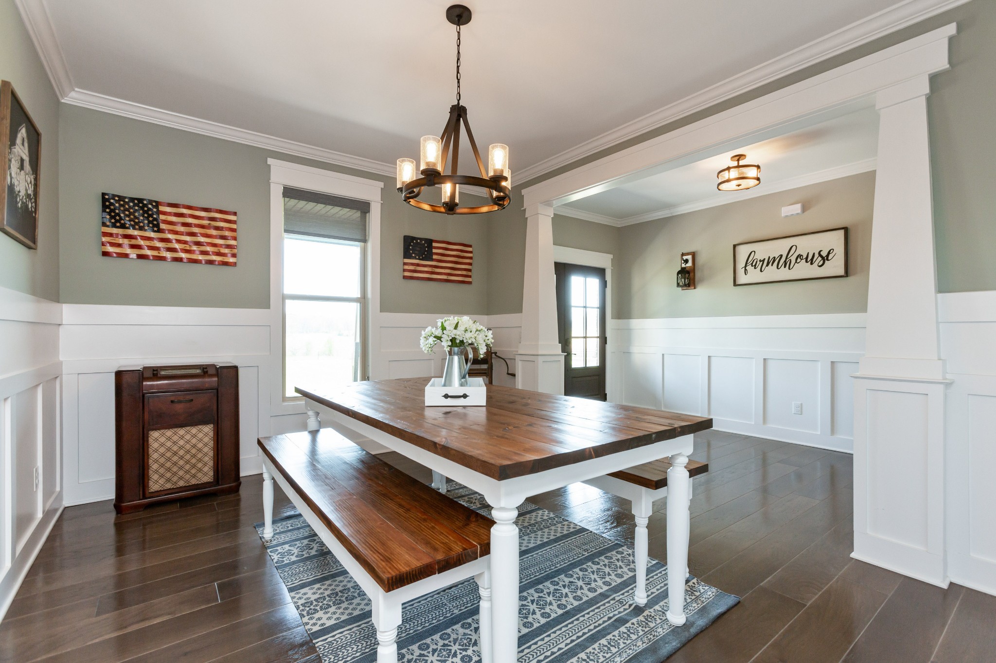 459 Halltown Road Portland, TN 37148 - Photo 6 of 42 a view of a dining room with furniture wooden floor and a chandelier