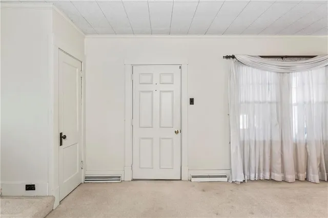 an empty room with a window