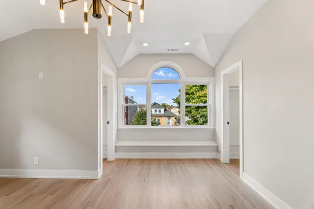 a view of an entryway with a window