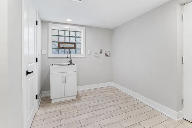 a view of a backyard with a garden