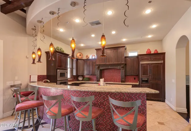 a view of a park with slide