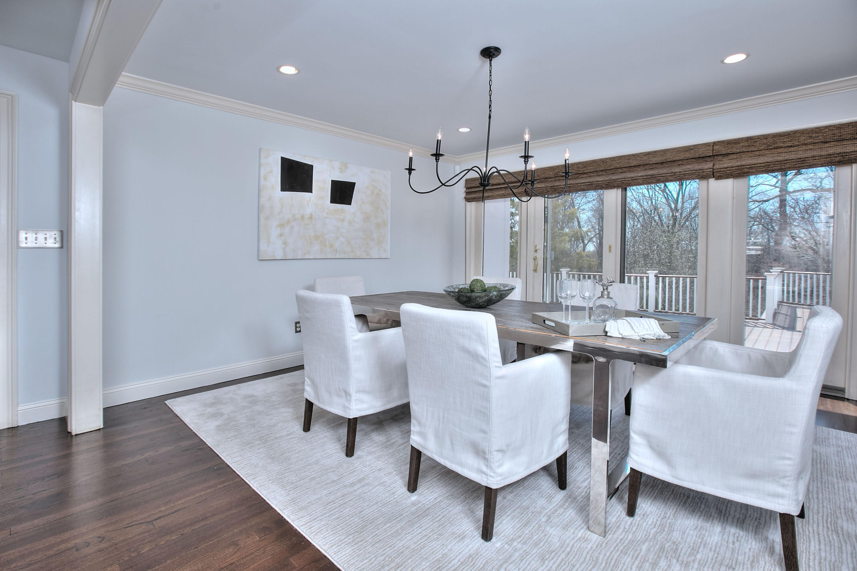 970 Ponus Ridge Road New Canaan, CT 06840 - Photo 14 of 39 a view of a dining room with furniture window and outside view