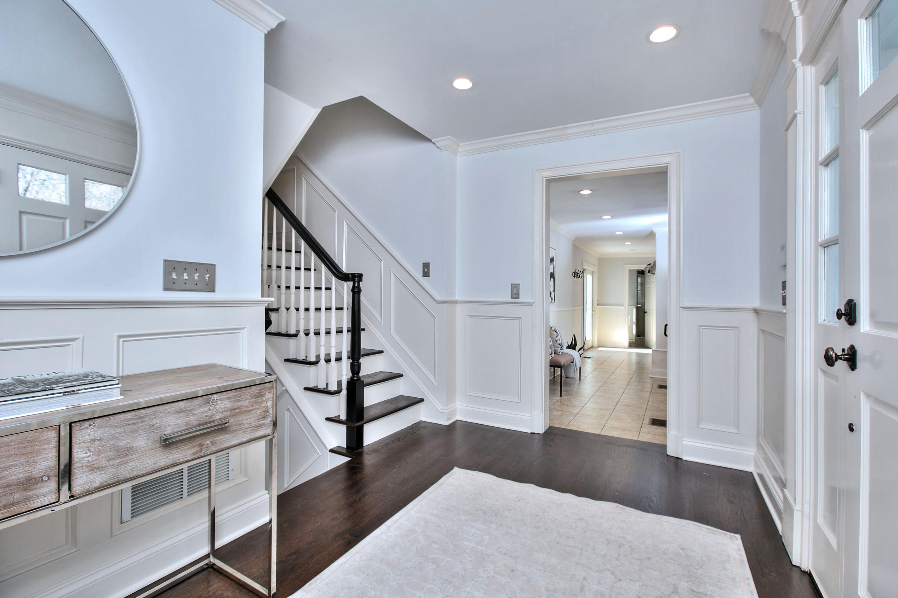 970 Ponus Ridge Road New Canaan, CT 06840 - Photo 3 of 39 a view of entryway and hall with wooden floor