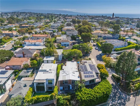 an aerial view of multiple house