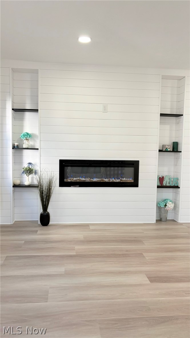 3321 Ralph Avenue Cleveland, OH 44109 - Photo 5 of 40 Shiplap Accent Wall with Electric Fireplace
