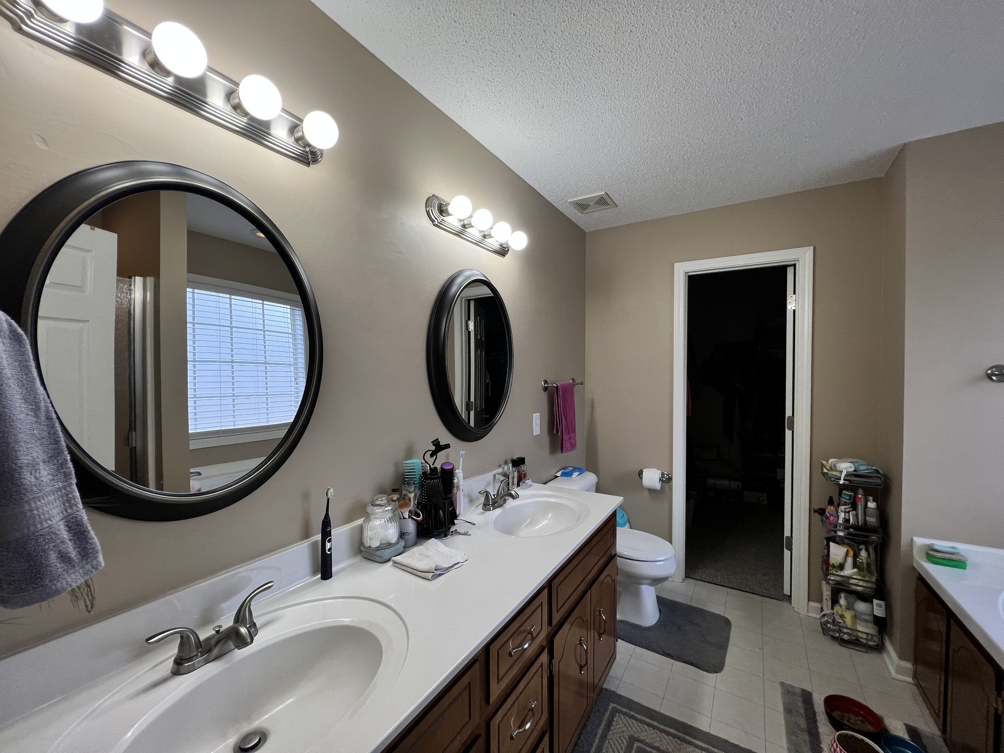 3366 Brownsville Road Clarksville, TN 37043 - Photo 9 of 23 a bathroom with a double vanity sink and a mirror