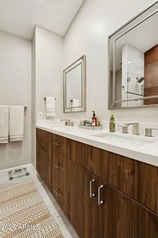 a view of a backyard with sitting area