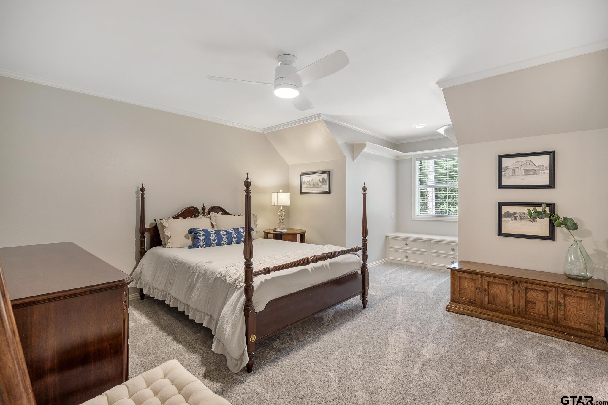 18076 Deer Trail Flint, TX 75762 - Photo 27 of 46 a bed room with a bed and a couch