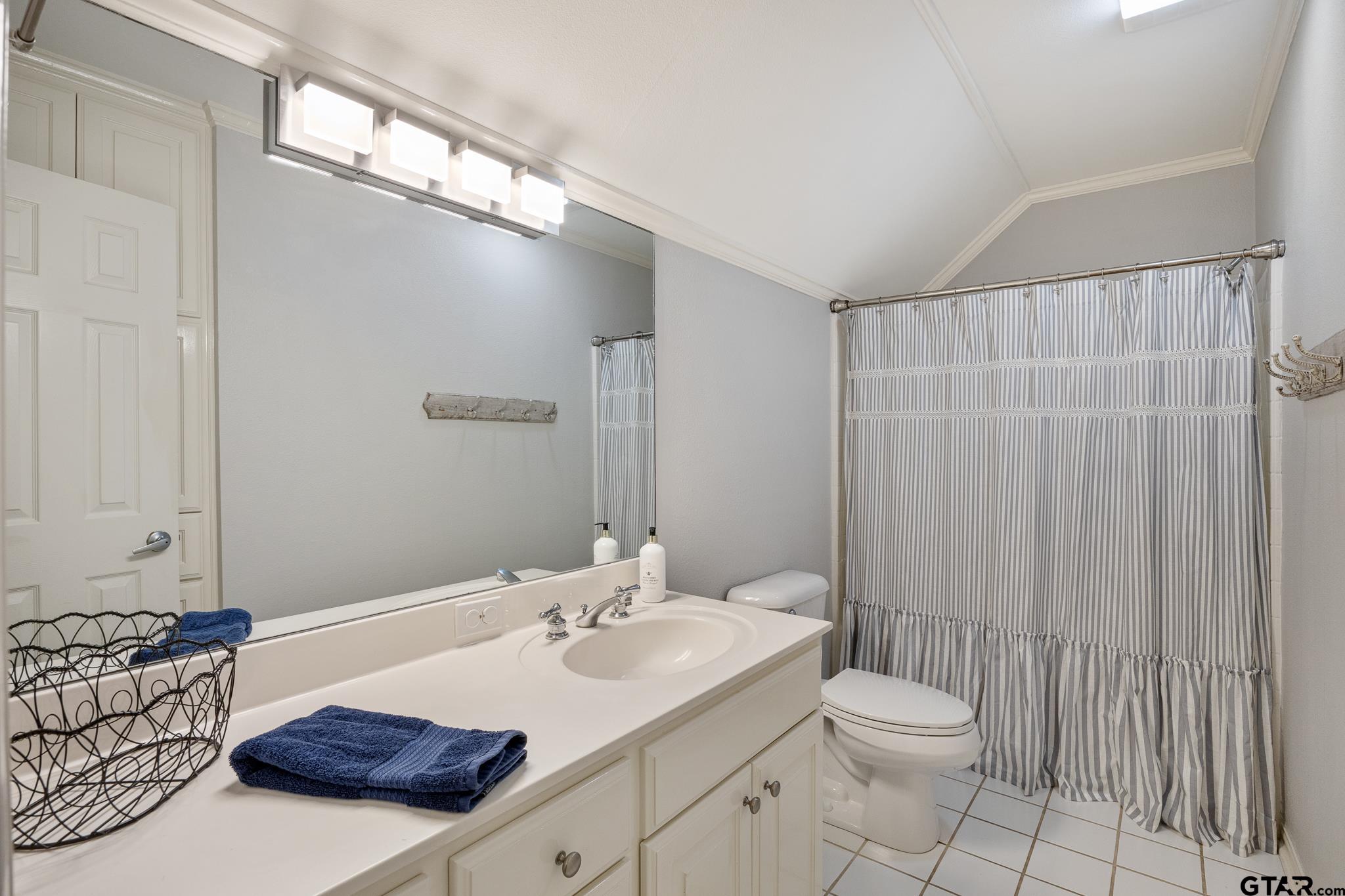 18076 Deer Trail Flint, TX 75762 - Photo 29 of 46 a bathroom with a sink a toilet and shower