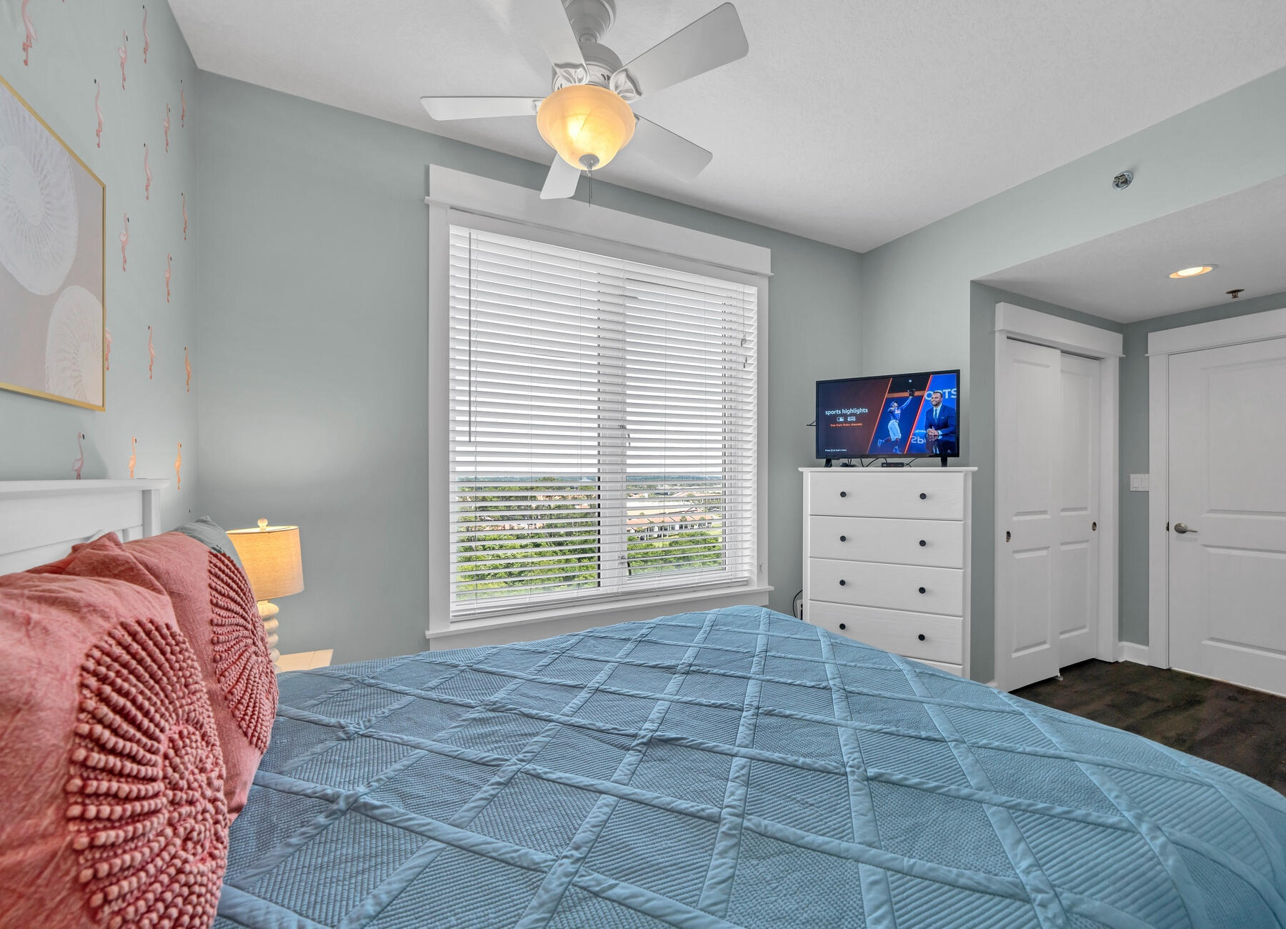 11800 Front Beach Road, Unit 2408 Panama City Beach, FL 32407 - Photo 24 of 42 a bedroom with a bed and a window