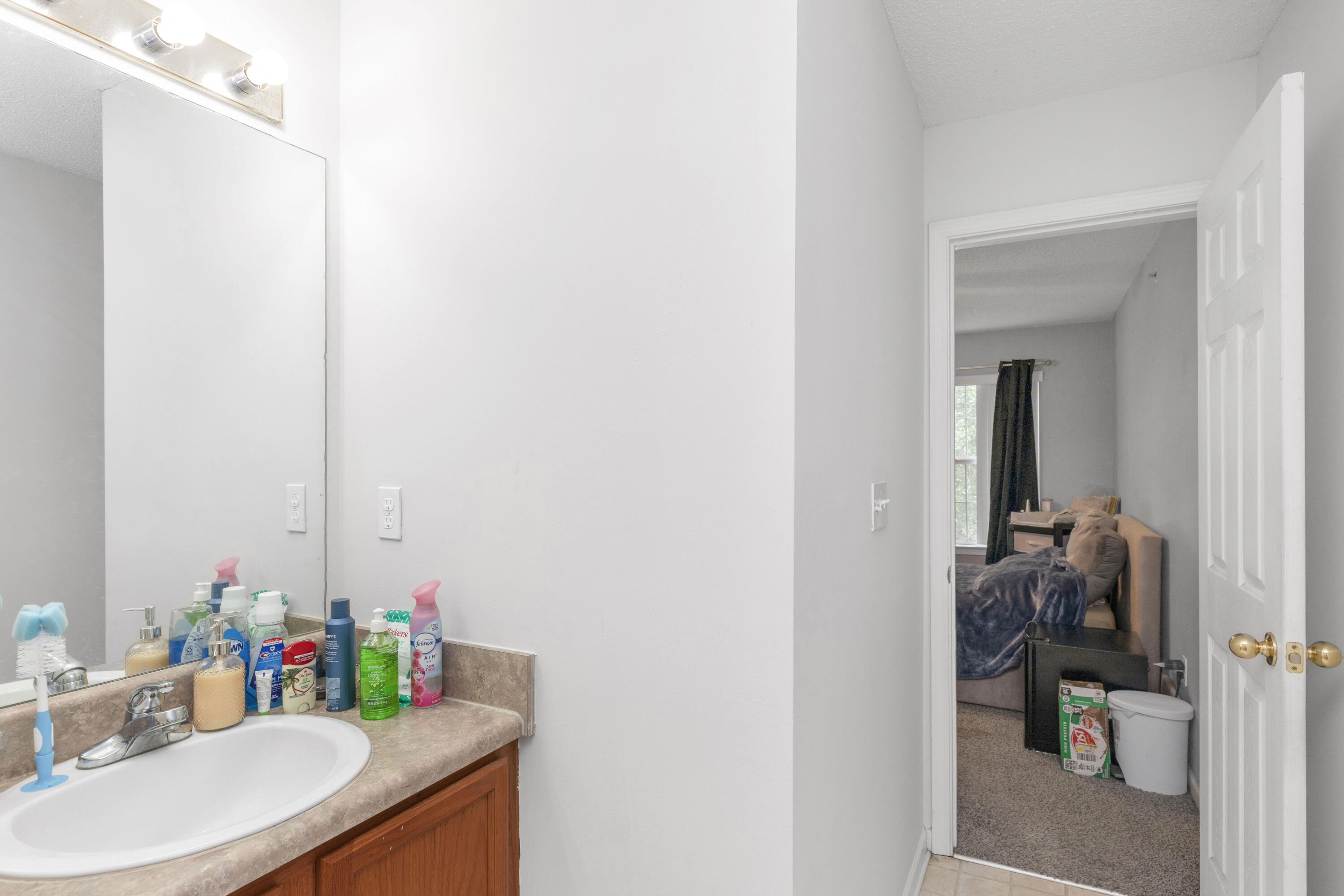 341 Crooked Pine Trail Crestview, FL 32539 - Photo 16 of 27 a bathroom with a sink vanity and a mirror