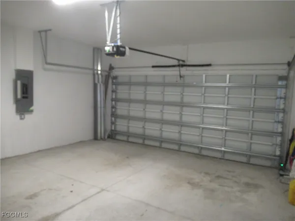 a view of a garage