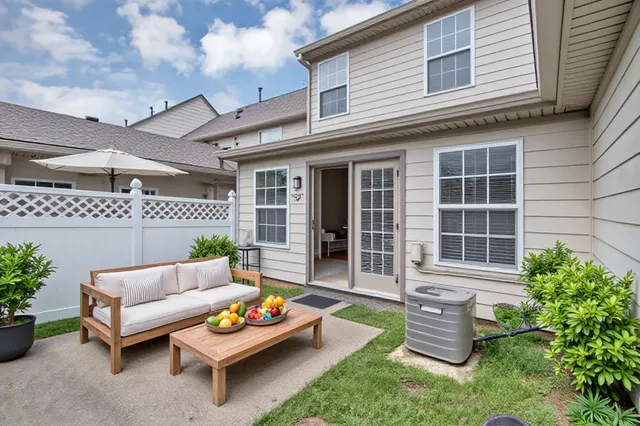 a view of outdoor space with a swimming pool
