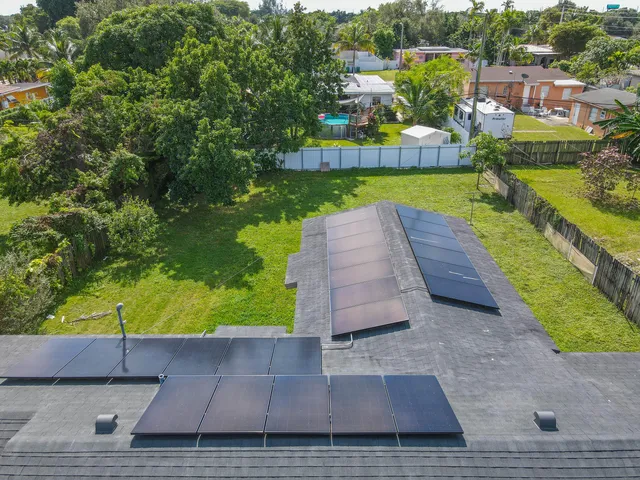 swimming pool view with a garden
