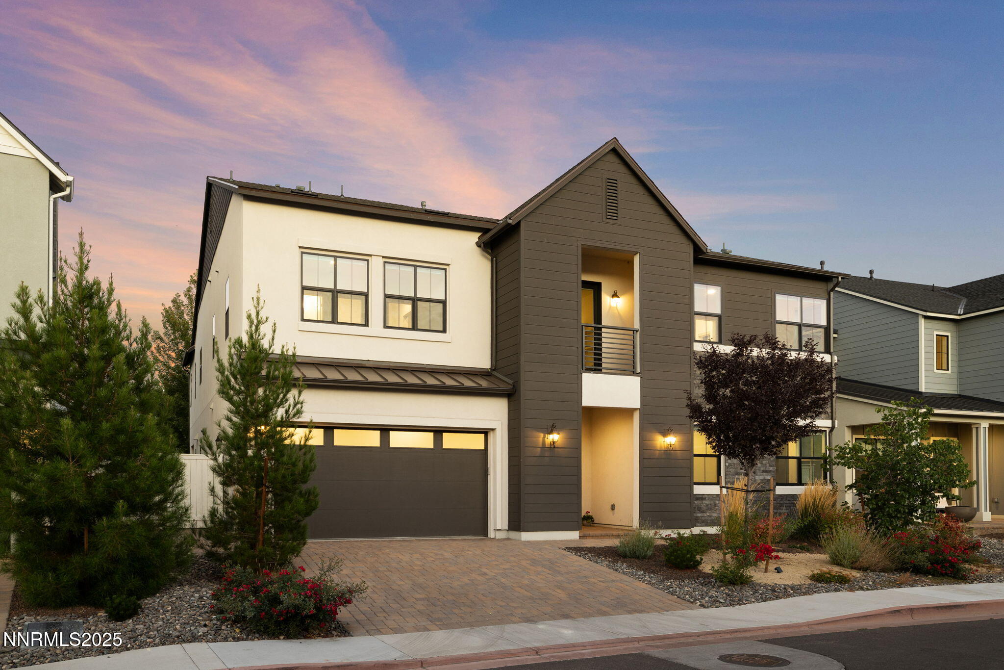 5406 Side Saddle Trail Reno, NV 89511 - Photo 39 of 39 a front view of a house with a yard and garage