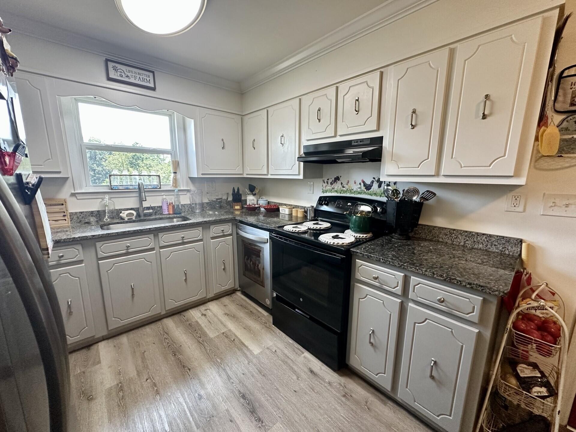 449 York Road Ocoee, TN 37361 - Photo 5 of 26 a kitchen with granite countertop a sink a stove and cabinets