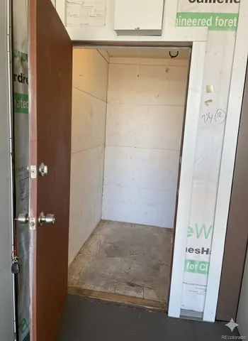 view of a room with door