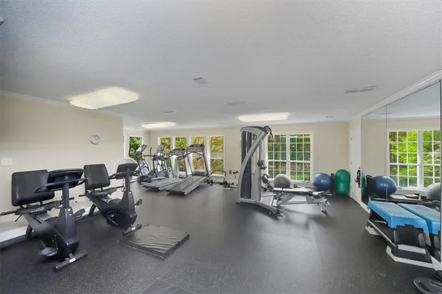 a view of a bench in the patio