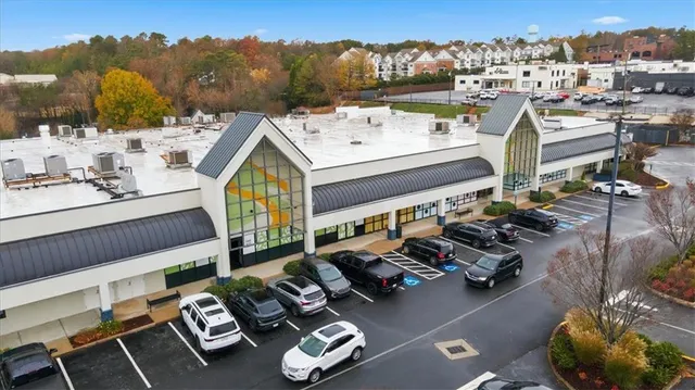 a view of a city with tall buildings