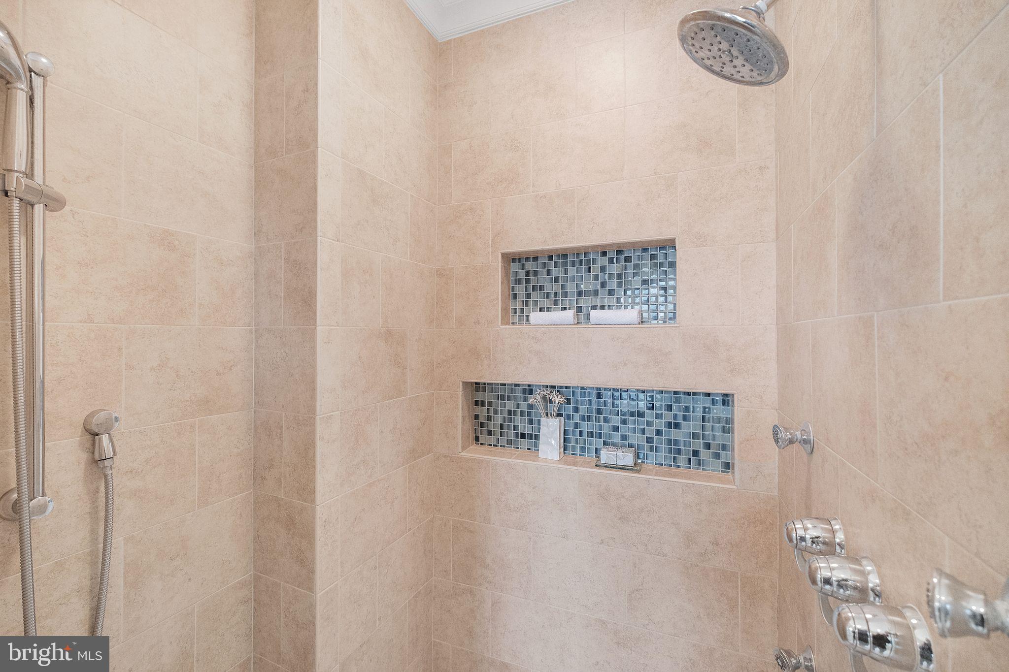 2803 North Capitol Street Northeast Washington, DC 20002 - Photo 20 of 37 Multiple Shower Heads & Recessed Tile Shelves