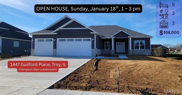 $558,000 | 1447 Guilford Place, Troy, IL 62294