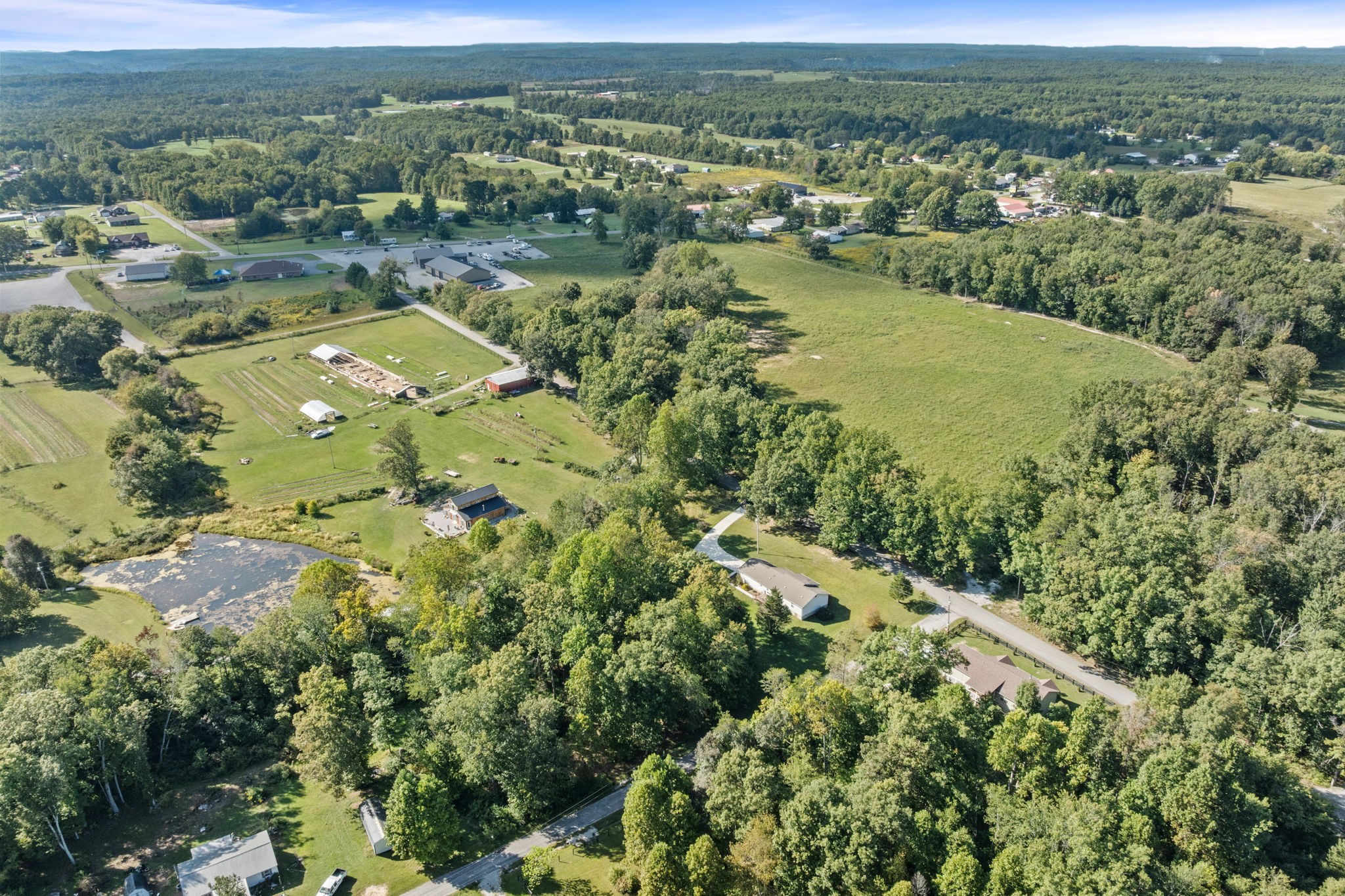 1357 Franklin Loop Clarkrange, TN 38553 - Photo 34 of 37 an aerial view of residential houses with outdoor space and trees