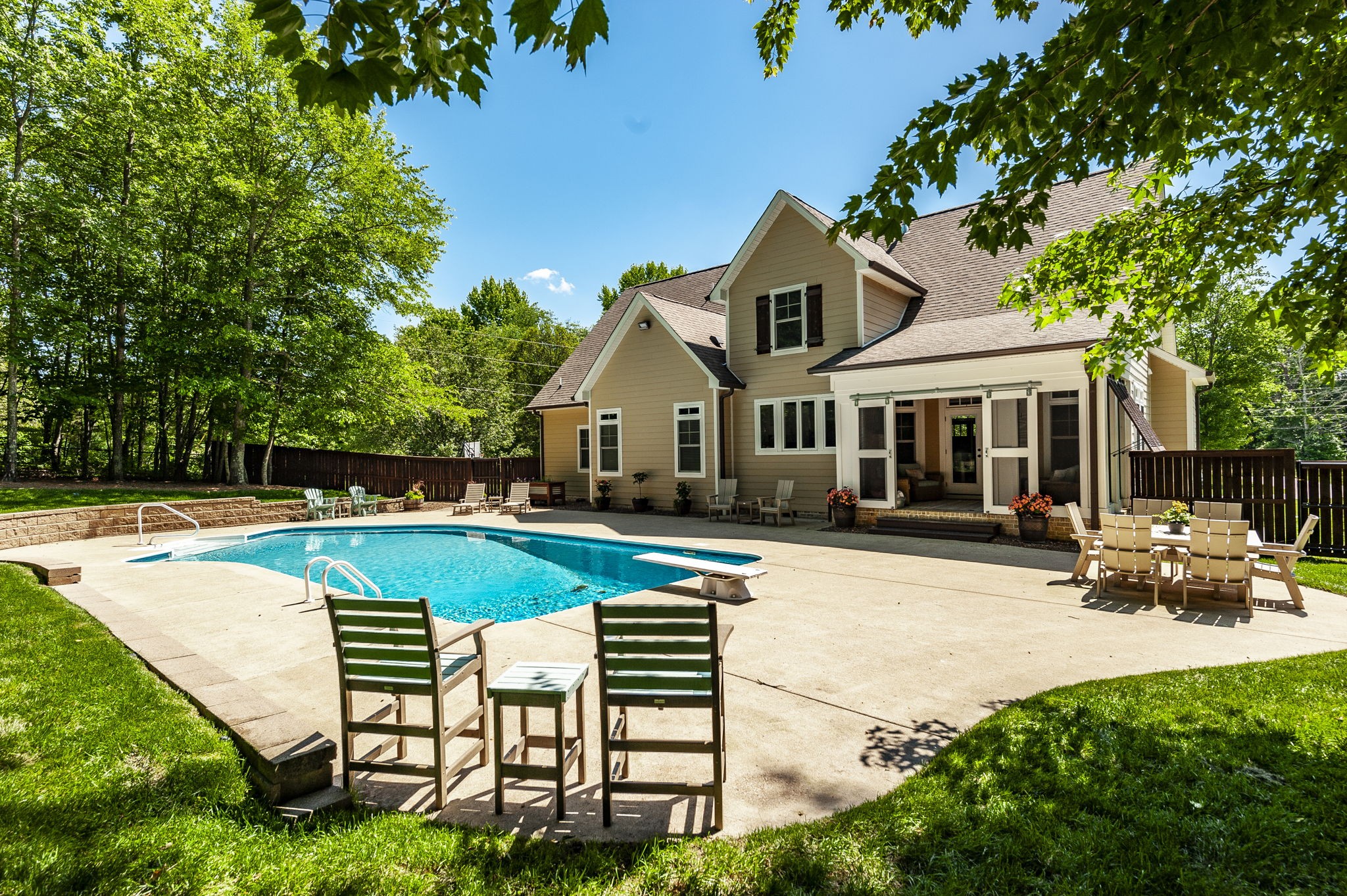 1956 Lake Road Greenbrier, TN 37073 - Photo 66 of 70 a view of a house with swimming pool and sitting area