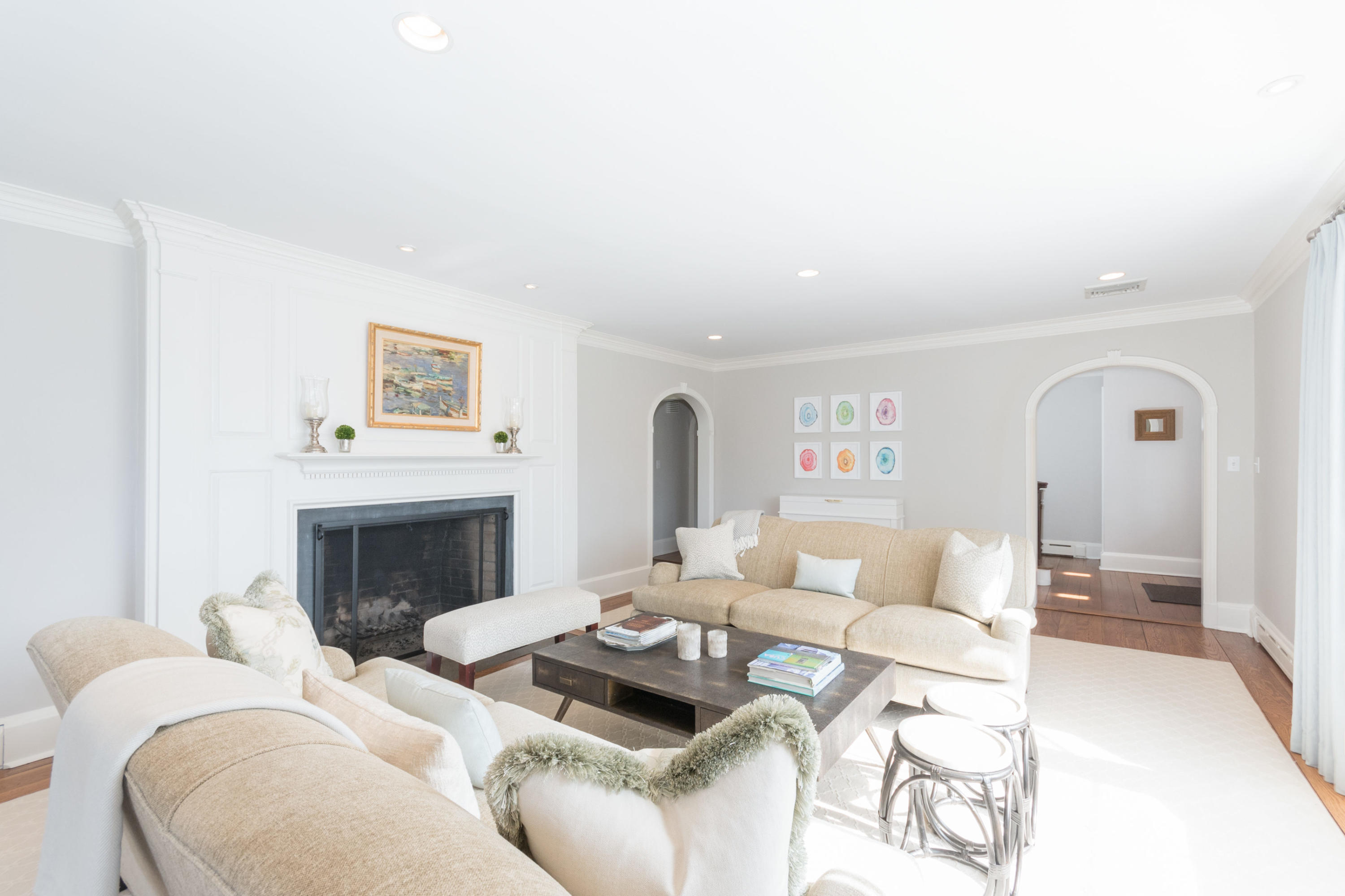 17 Point O Woods Road Darien, CT 06820 - Photo 8 of 44 a living room with furniture and a fireplace