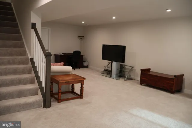 a projector room with furniture