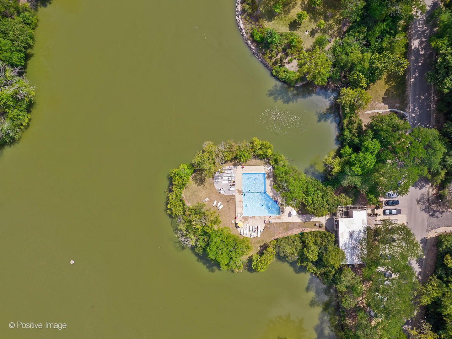5900 Forest View Road, Unit 3A Lisle, IL 60532 - Photo 16 of 18 an aerial view of a house with a yard and lake view