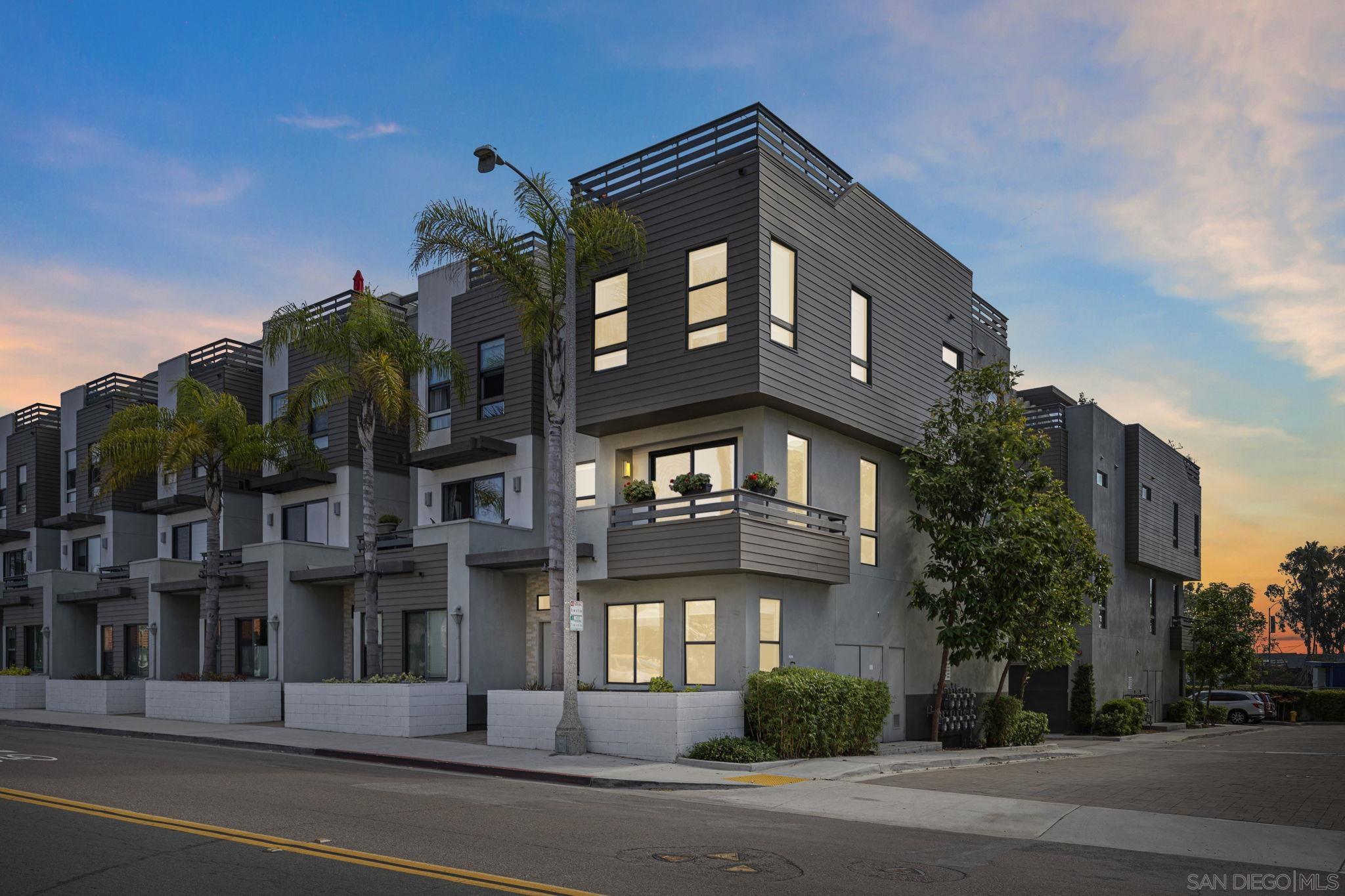 a front view of a building