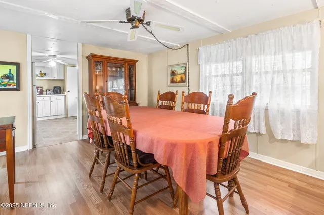 a balcony with wooden floor