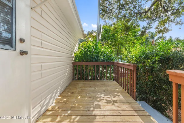 a view of a chair and tables