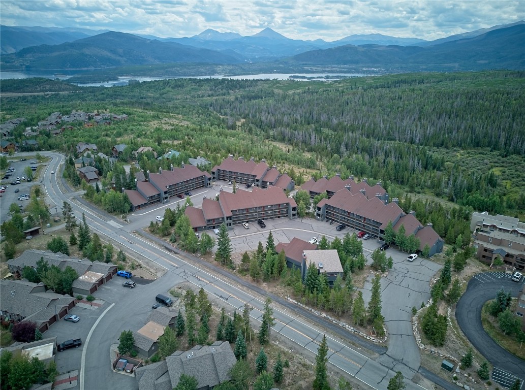 94300 Ryan Gulch Road, Unit 94302 Silverthorne, CO 80498 - Photo 32 of 33 an aerial view of residential houses with outdoor space and trees