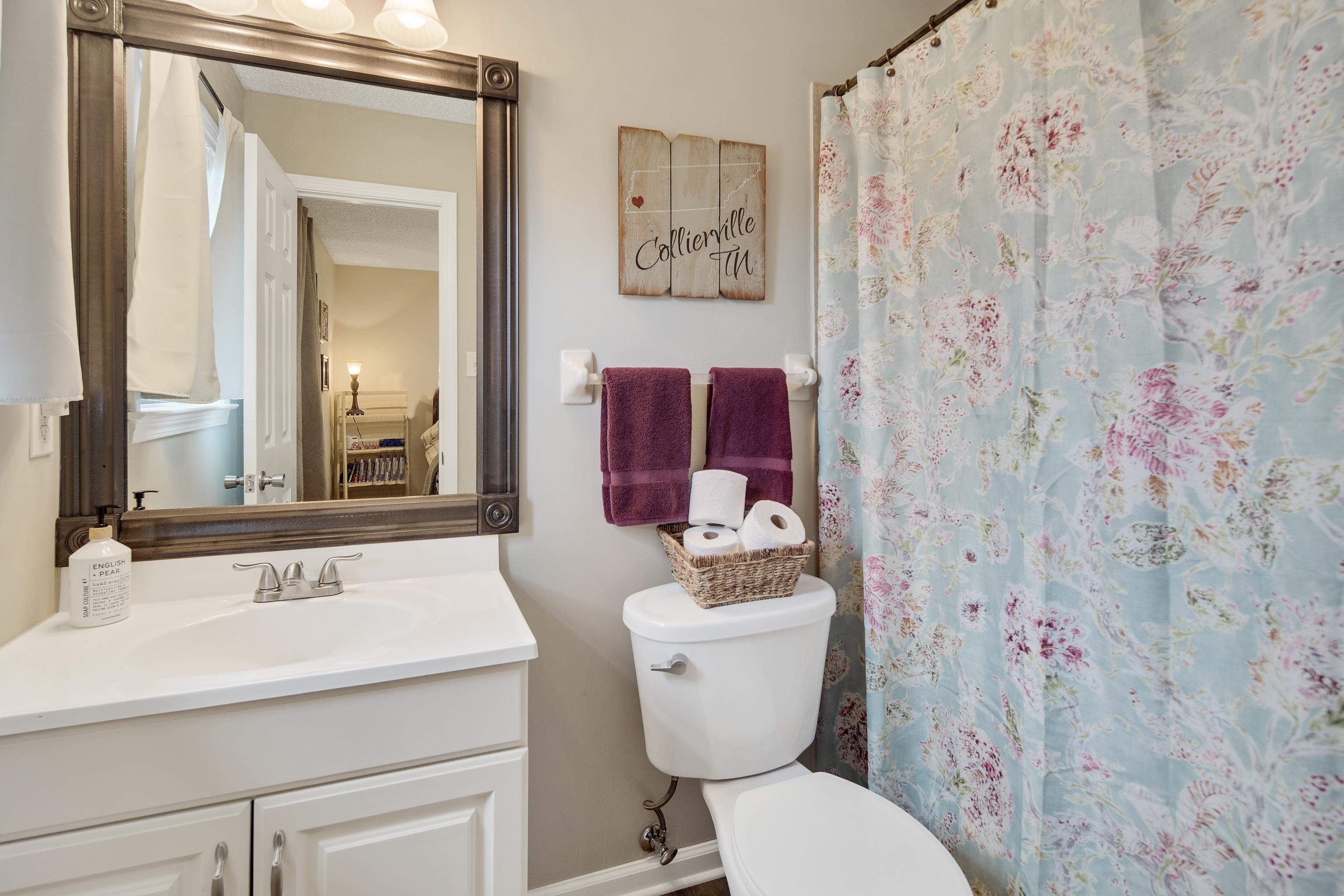 411 Shelton Road Collierville, TN 38017 - Photo 12 of 19 a bathroom with a toilet sink and mirror