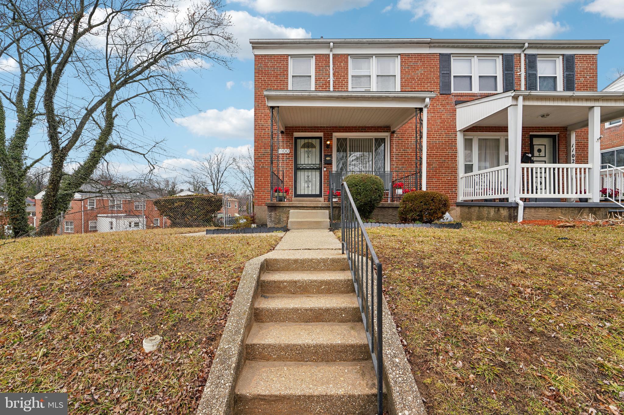 a front view of a house