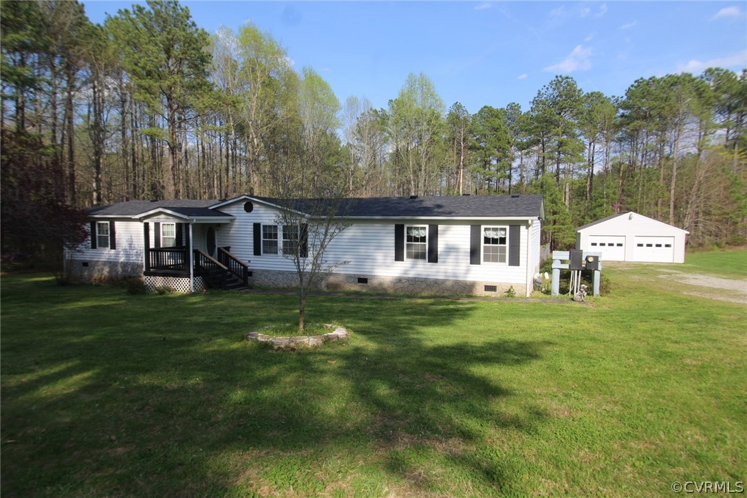 802 Scotts Bottom Road Dillwyn, VA 23936 - Photo 1 of 28 a view of a house with a big yard and sitting area