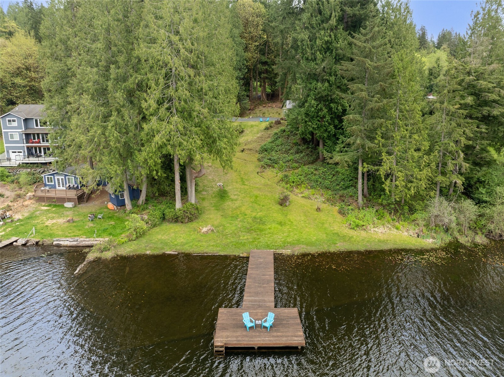 1028 South Lake Roesiger Road Snohomish, WA 98290 - Photo 13 of 38 an aerial view of a house with a yard