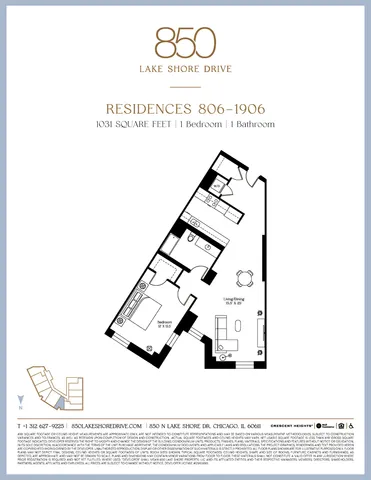 $532,000 | 850 North Lake Shore Drive, Unit 1306, Chicago, IL 60611