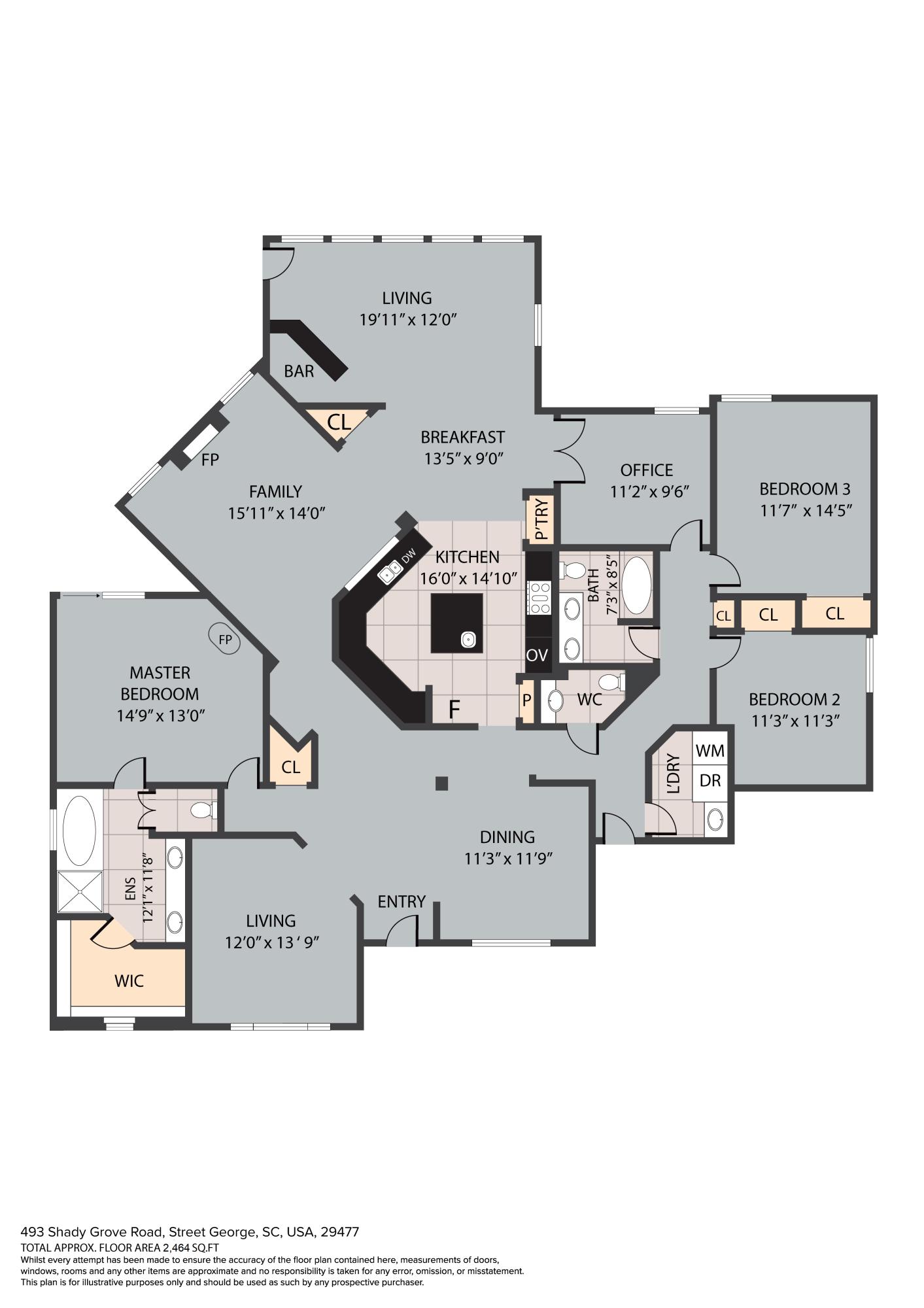 493 Shady Grove Road St. George, SC 29477 - Photo 43 of 43 Floorplan
