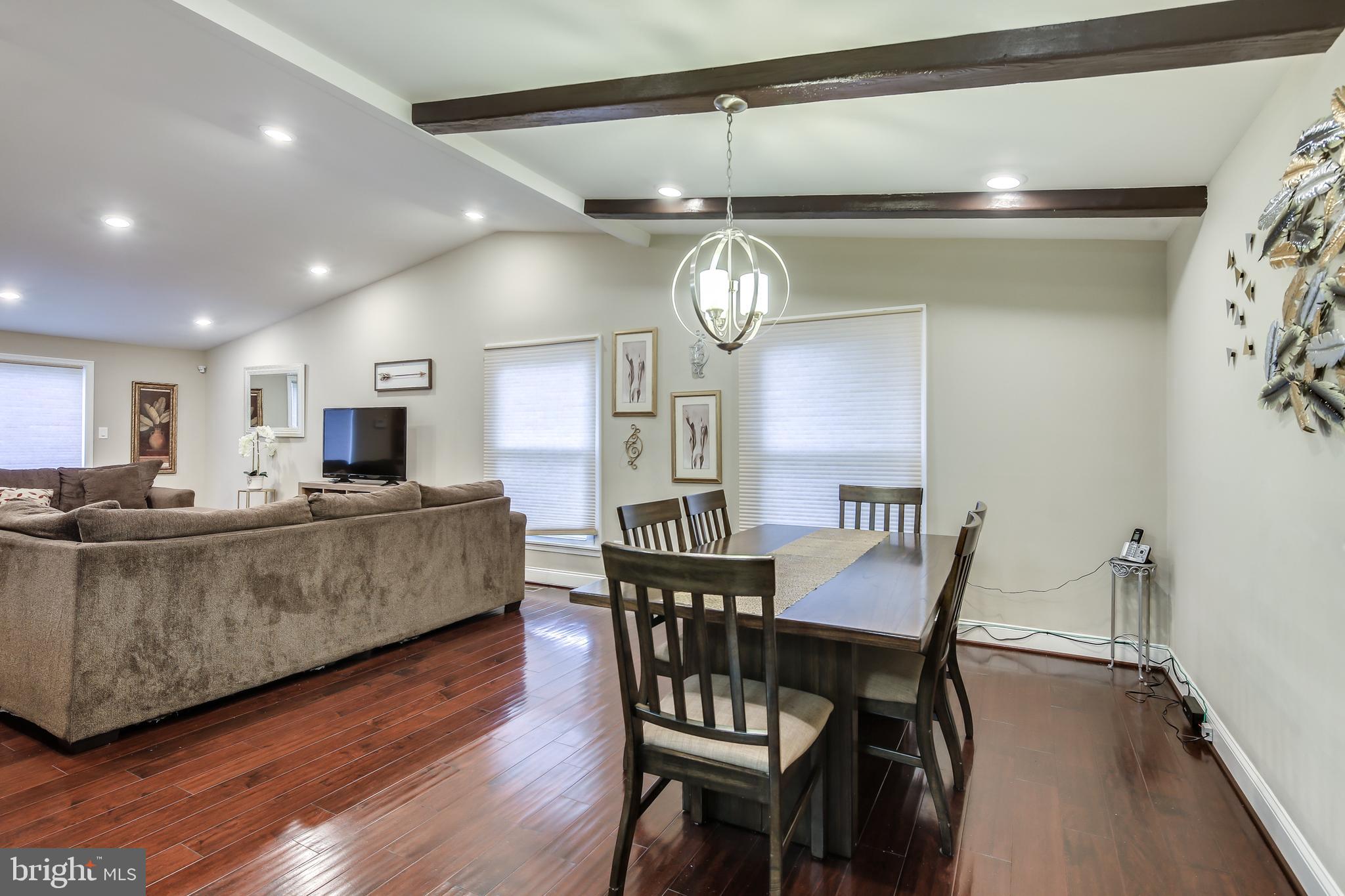 9846 Branchleigh Road Randallstown, MD 21133 - Photo 7 of 32 Dining Room w/ Exposed Beams