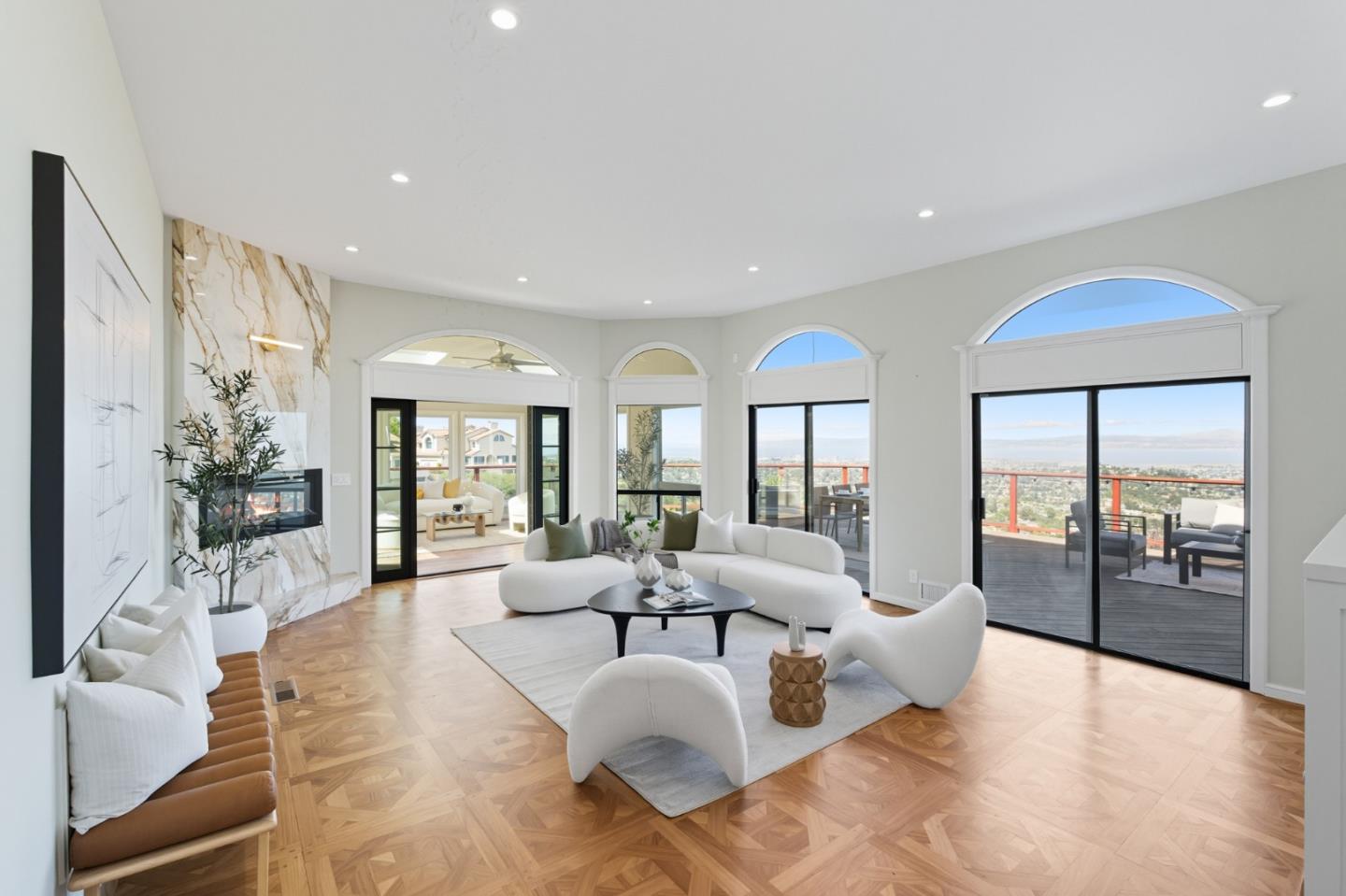 1 Lewis Ranch Road San Carlos, CA 94070 - Photo 19 of 111 a large living room with furniture and a large window