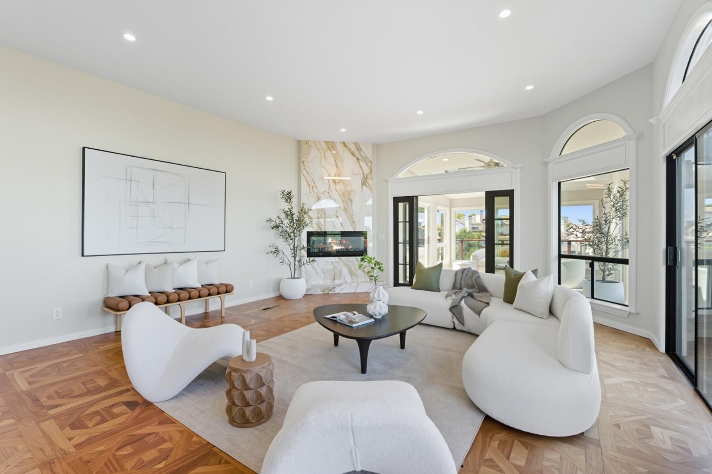 1 Lewis Ranch Road San Carlos, CA 94070 - Photo 21 of 111 a living room with furniture and a large window