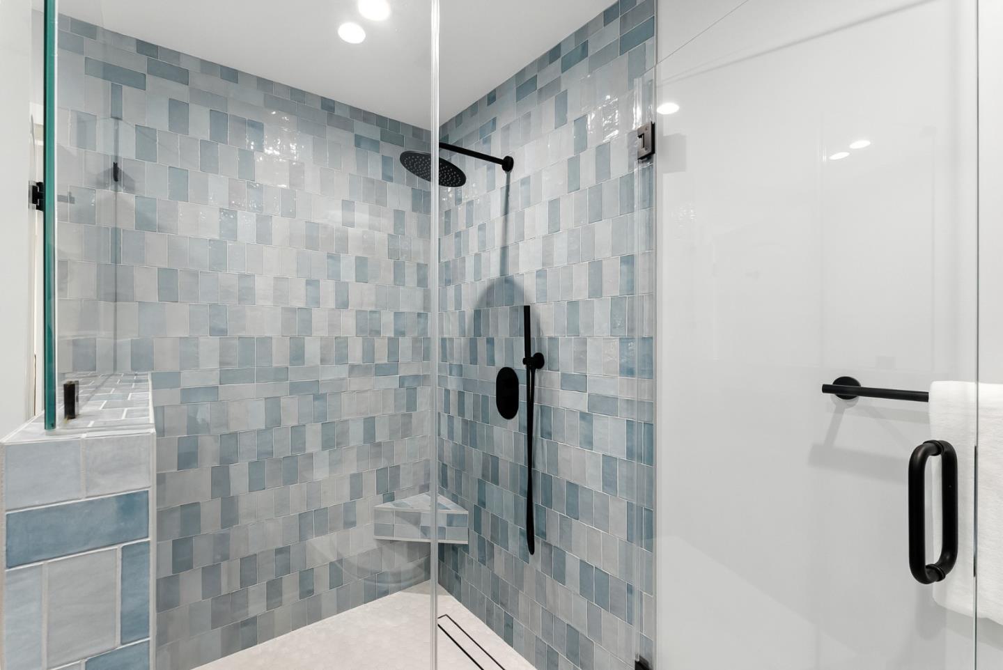 1 Lewis Ranch Road San Carlos, CA 94070 - Photo 41 of 111 a bathroom with a shower and toilet