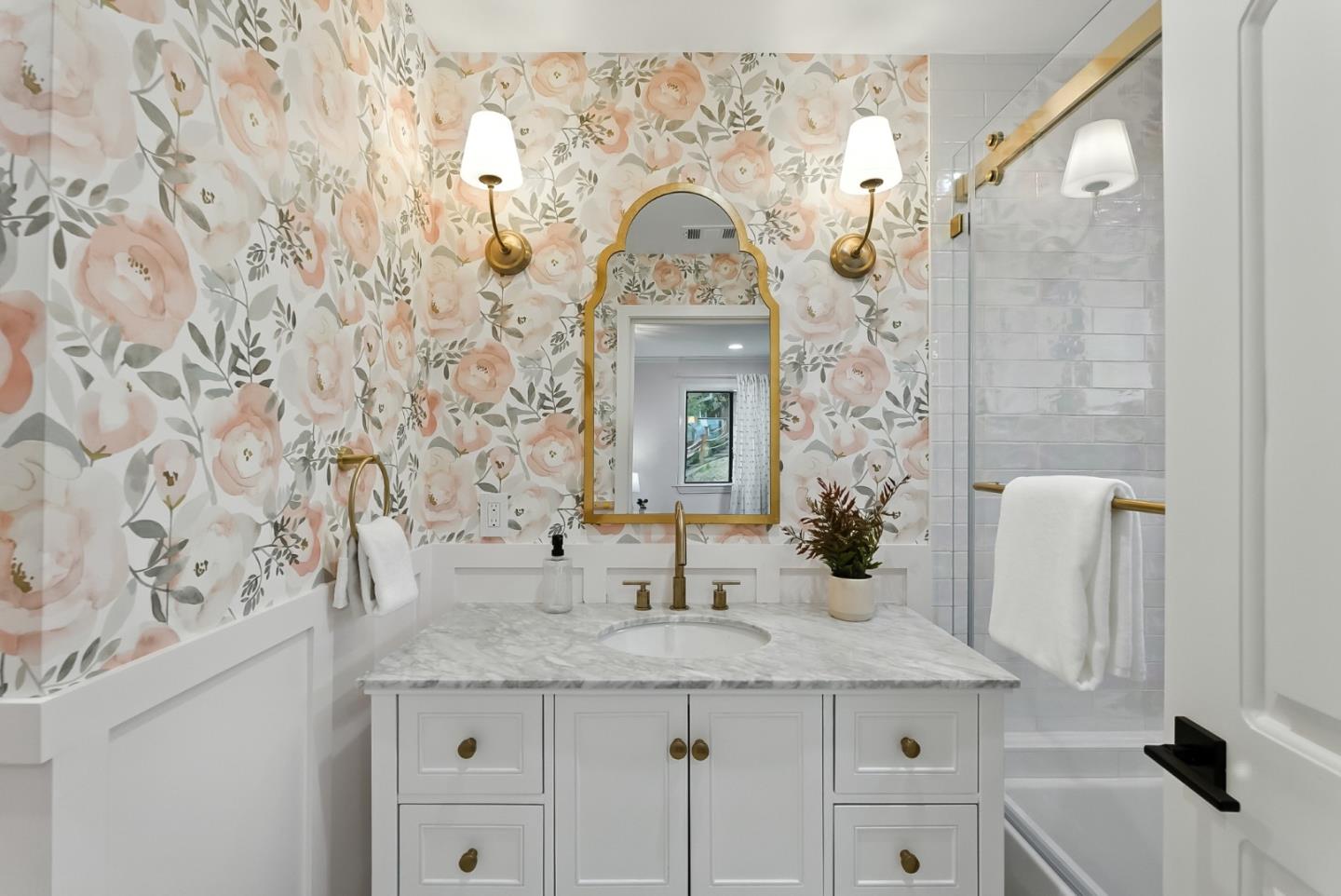 1 Lewis Ranch Road San Carlos, CA 94070 - Photo 44 of 111 a bathroom with a sink and a mirror